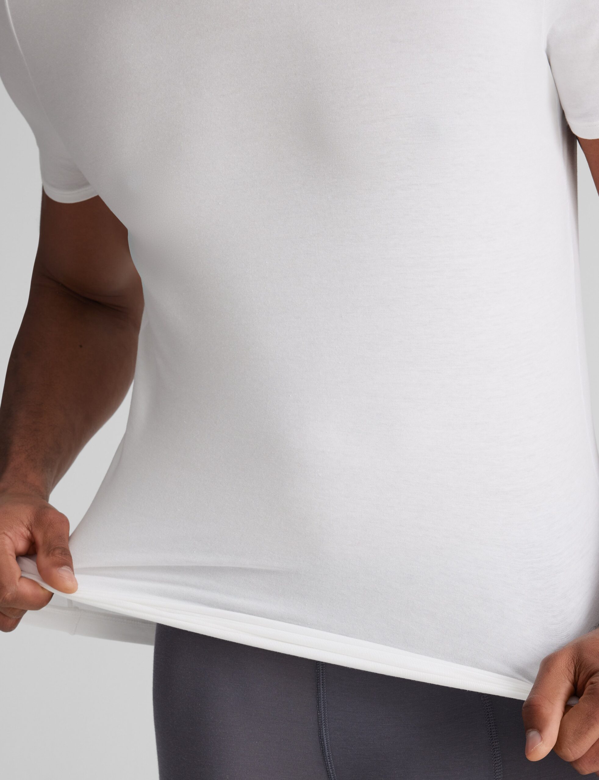 Cool Cotton High V-Neck Stay-Tucked Undershirt (3-Pack) - Image 5