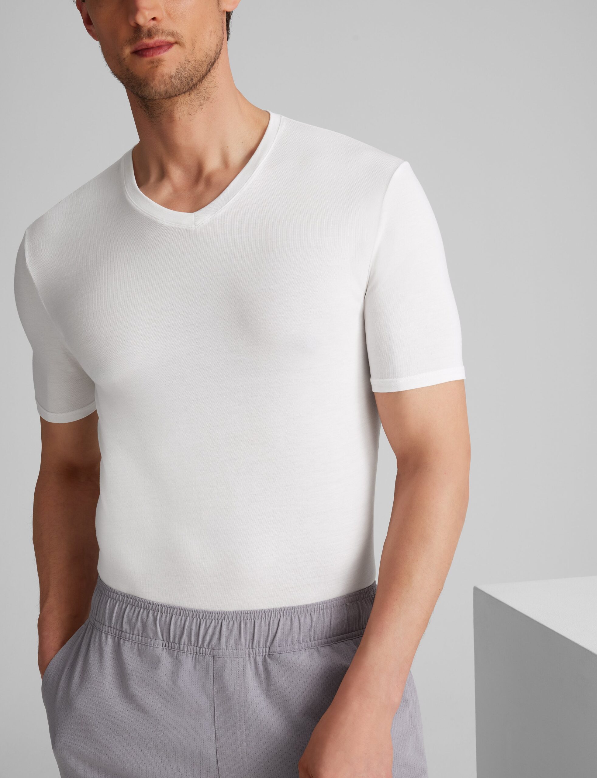 Second Skin High V-Neck Stay-Tucked Undershirt (6-Pack) - Image 6