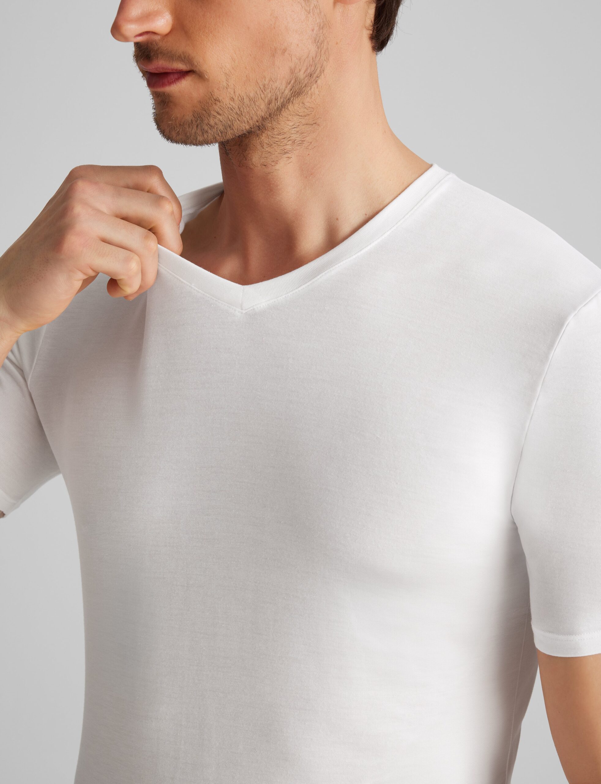 Second Skin High V-Neck Stay-Tucked Undershirt - Image 4