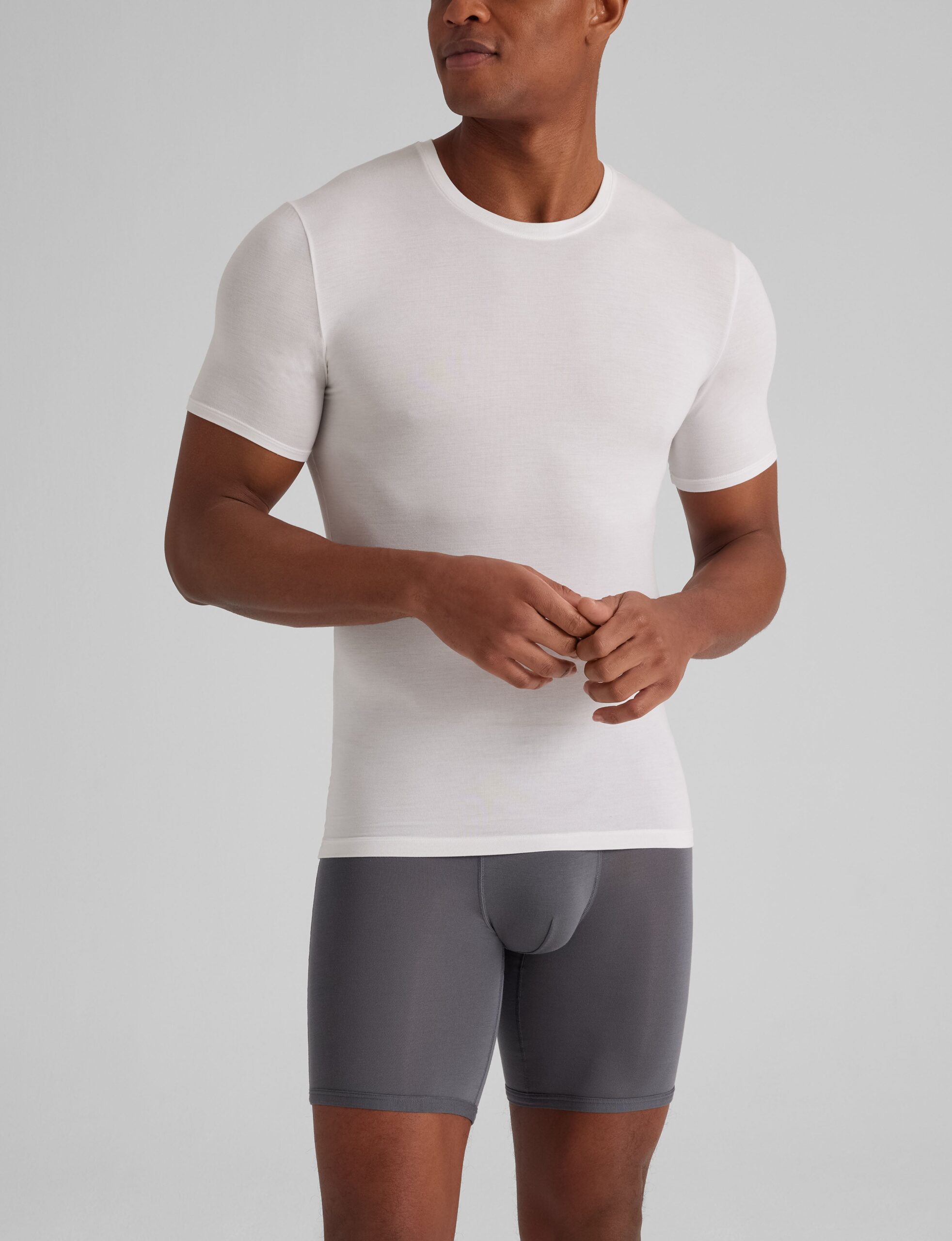 Second Skin Crew Neck Stay-Tucked Undershirt (3-Pack) - Image 2