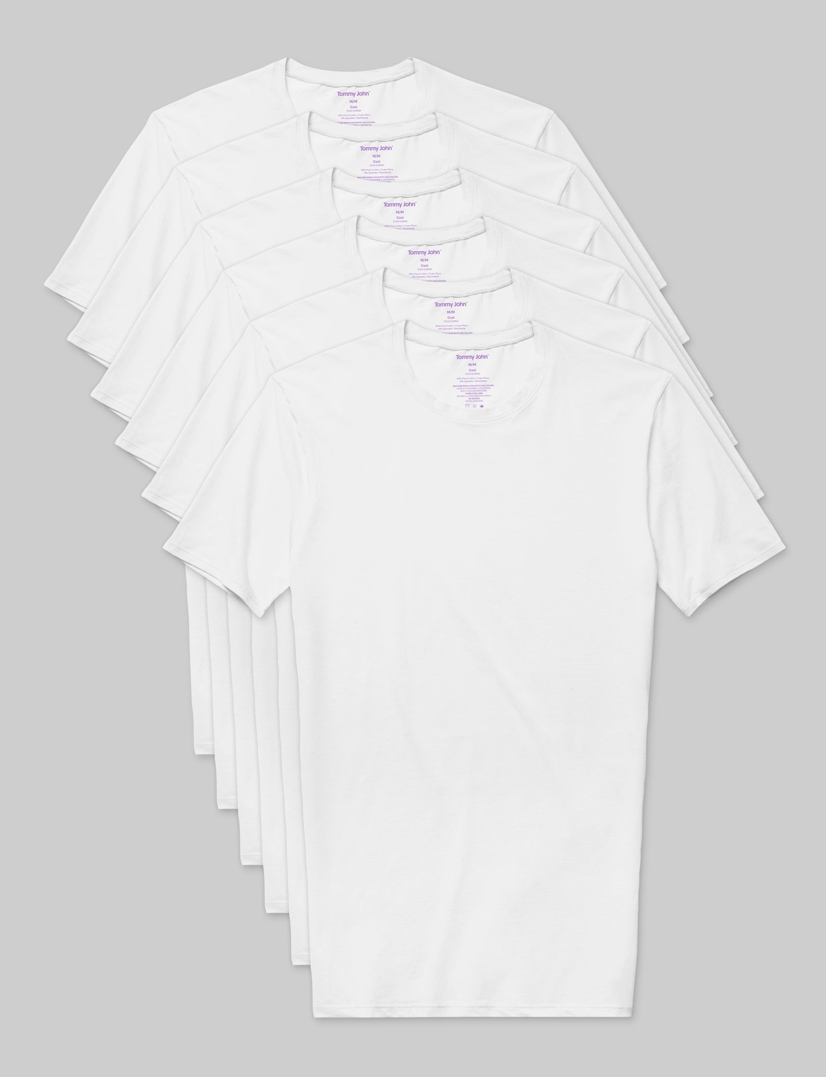 Cool Cotton Crew Neck Stay-Tucked Undershirt (6-Pack) - Image 2