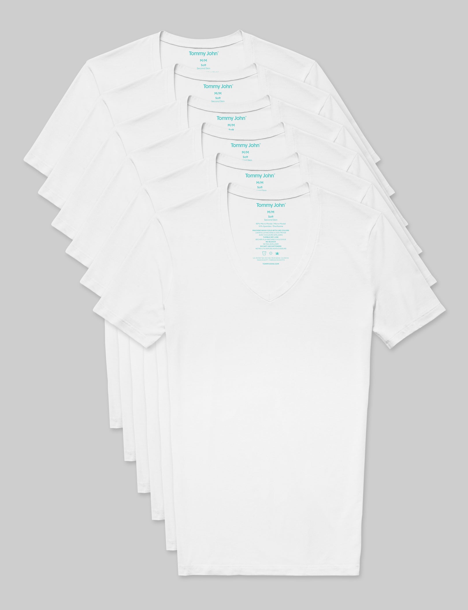 Second Skin Deep V-Neck Stay-Tucked Undershirt (6-Pack) - Image 2