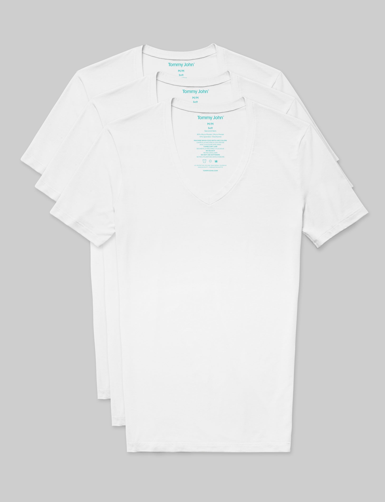 Second Skin Deep V-Neck Stay-Tucked Undershirt (3-Pack) - Image 2