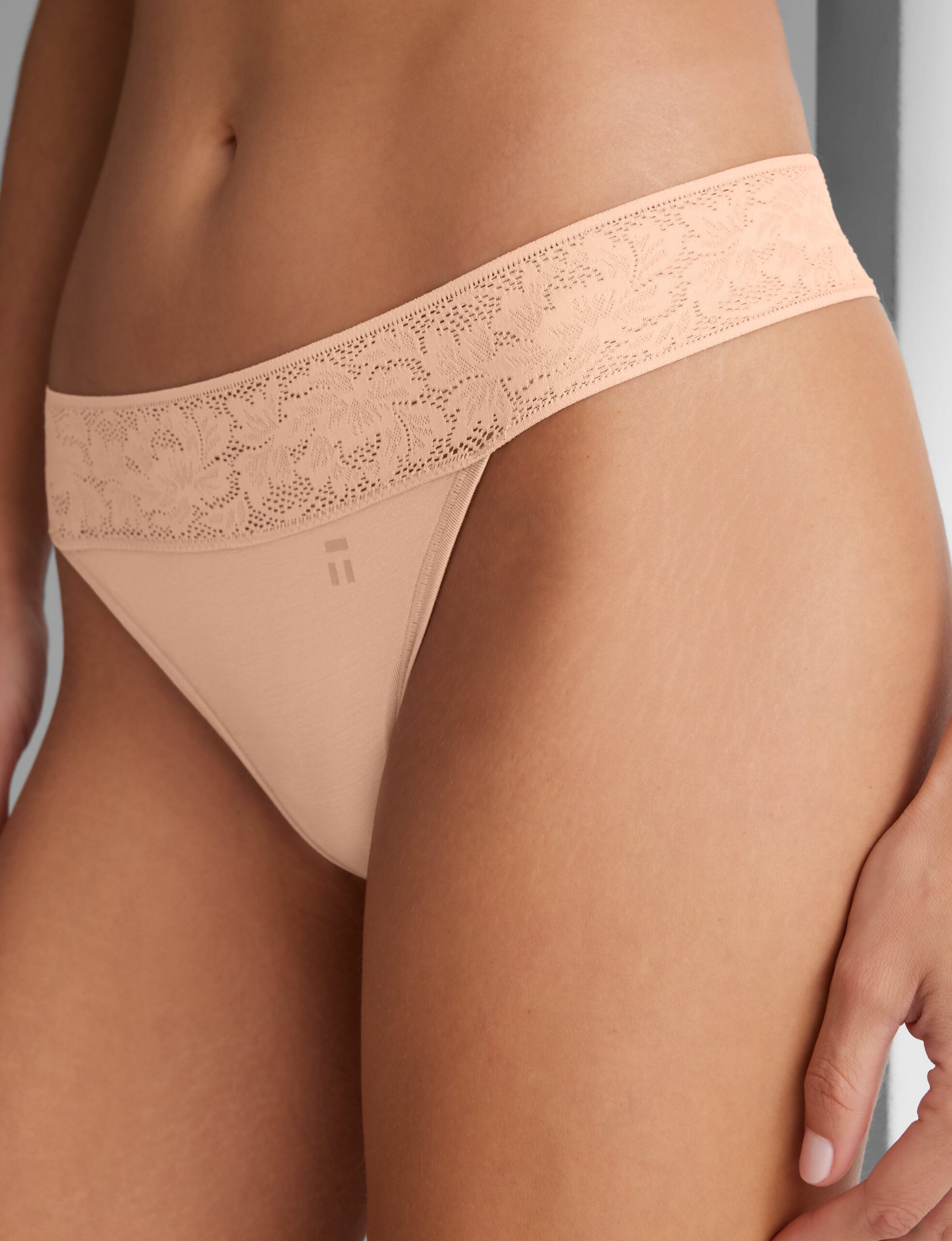 Women's Second Skin Thong, Lace Waist - Image 2