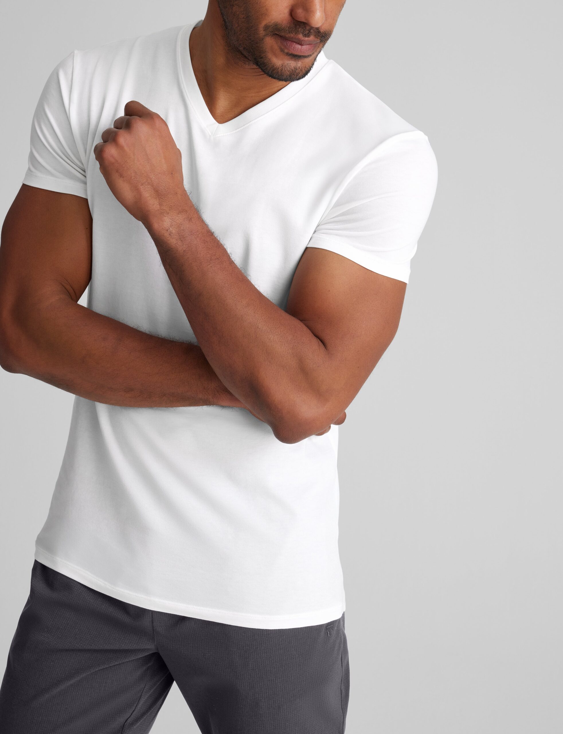 Cool Cotton High V-Neck Modern Fit Undershirt (3-Pack) - Image 5