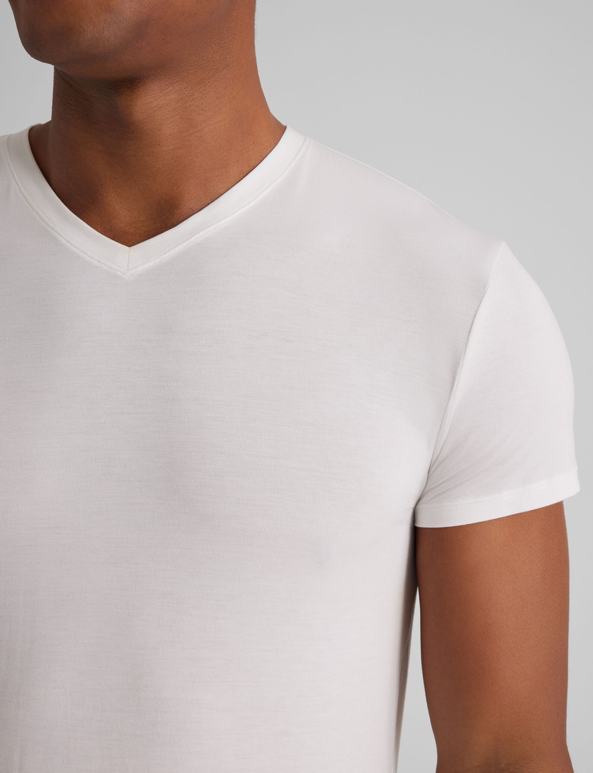 Second Skin High V-Neck Modern Fit Undershirt - Image 4