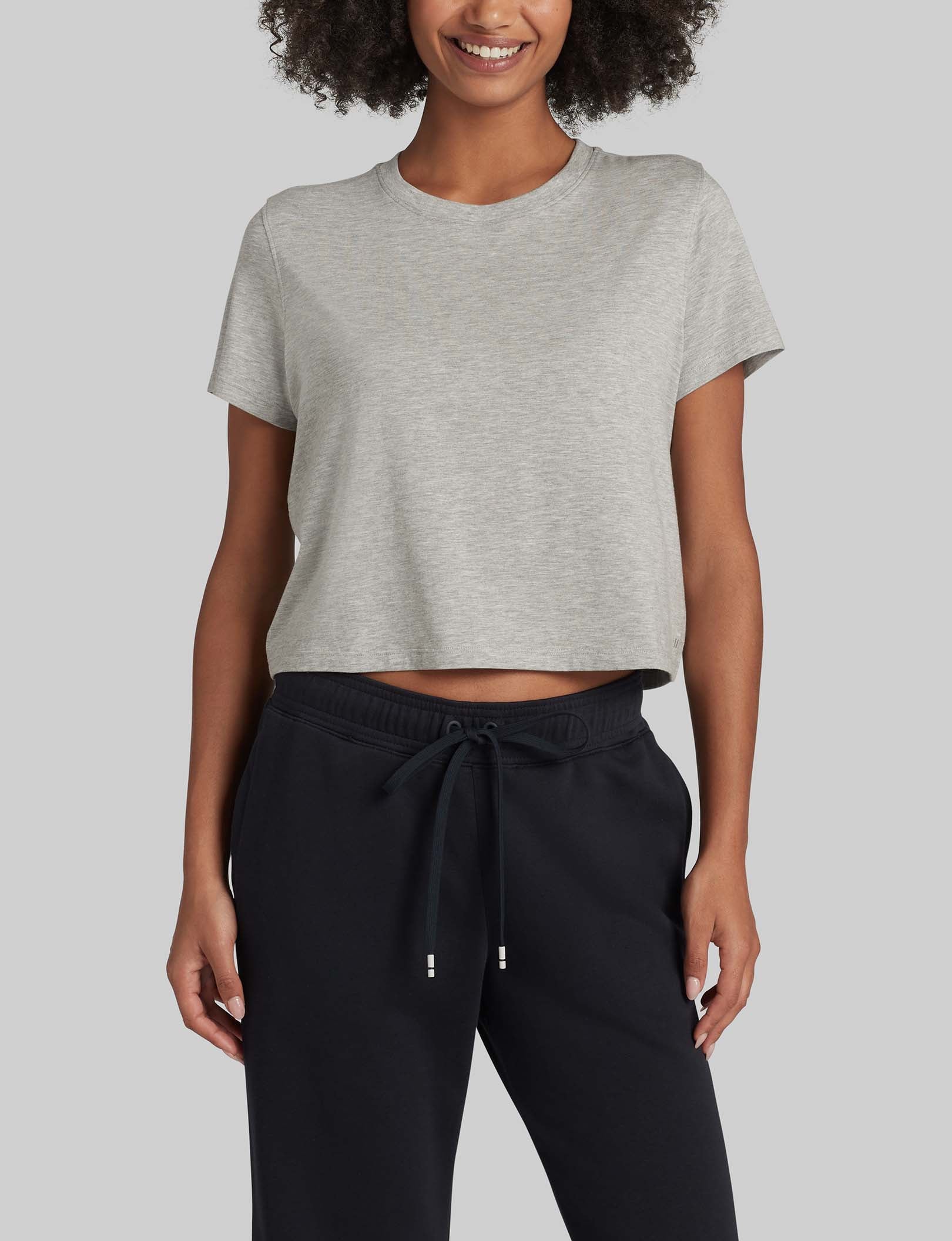 Women's Second Skin Not-Too-Cropped Crew Neck Tee - Image 2