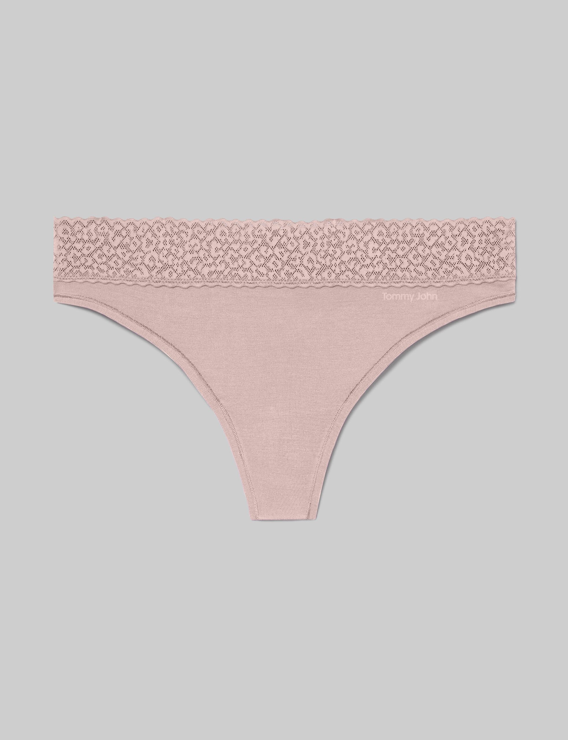 Women's Second Skin Thong, Lace Waist