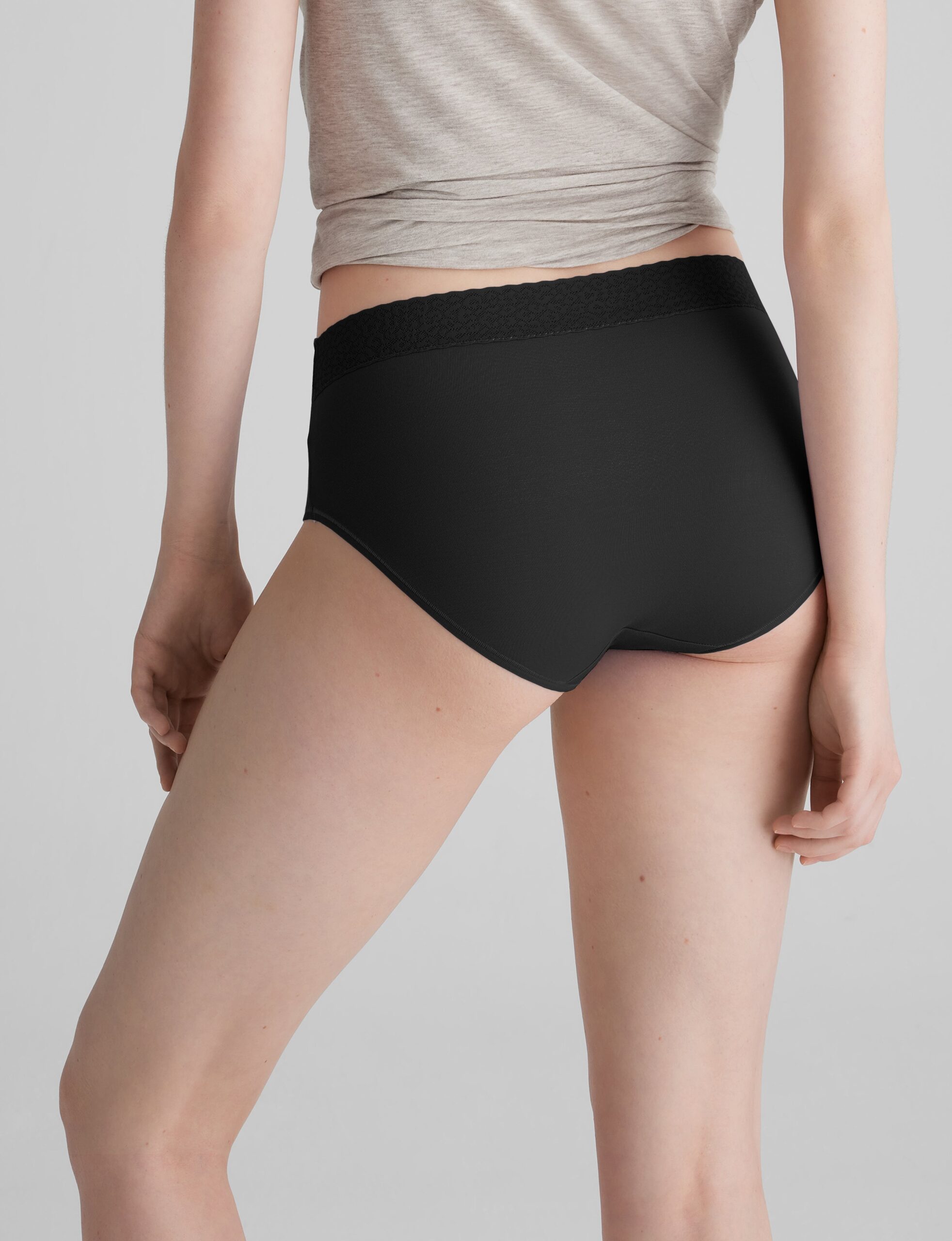 Women's Second Skin High-Rise Brief, Lace Waist (3-Pack) - Image 6