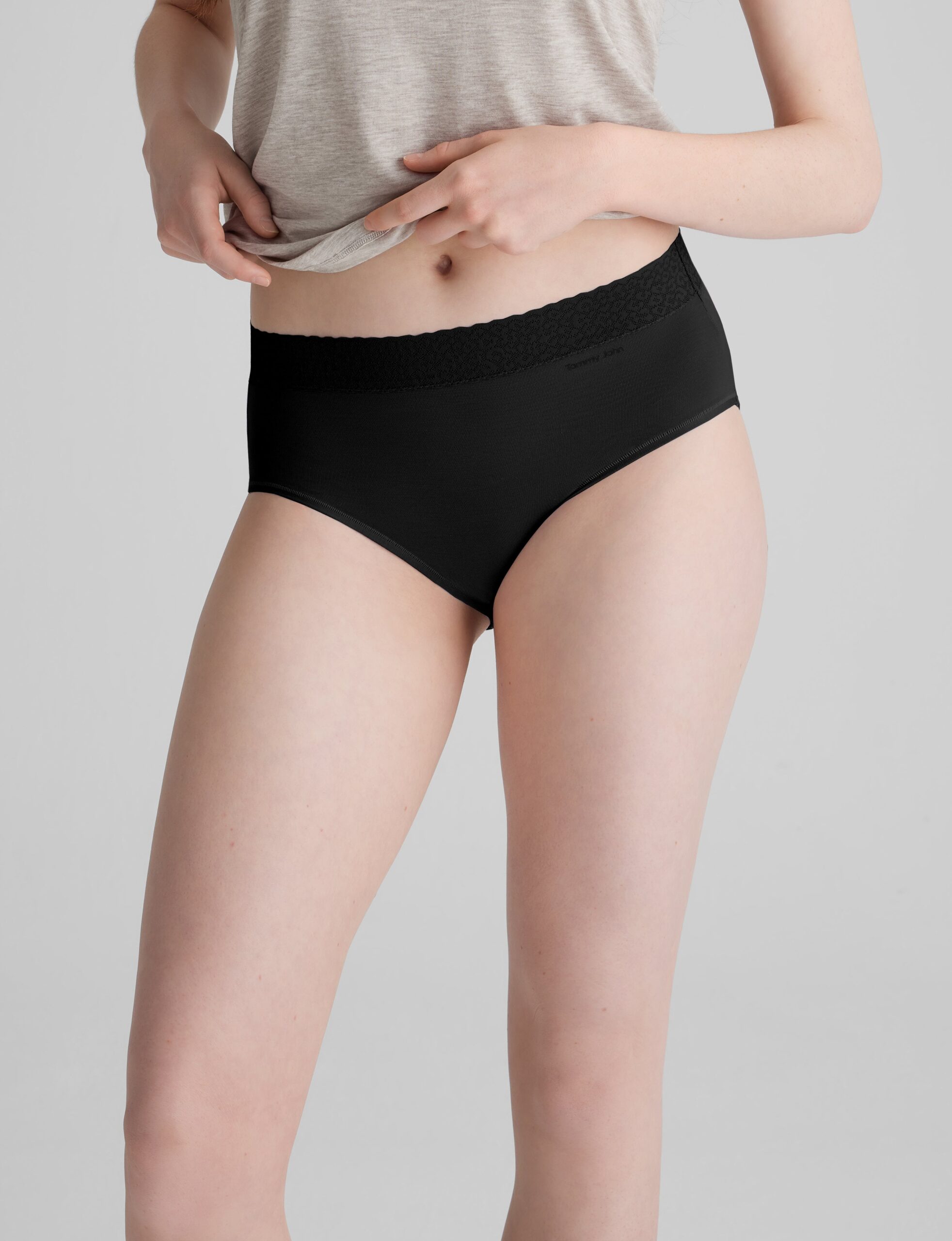 Women's Second Skin High-Rise Brief, Lace Waist (3-Pack) - Image 7