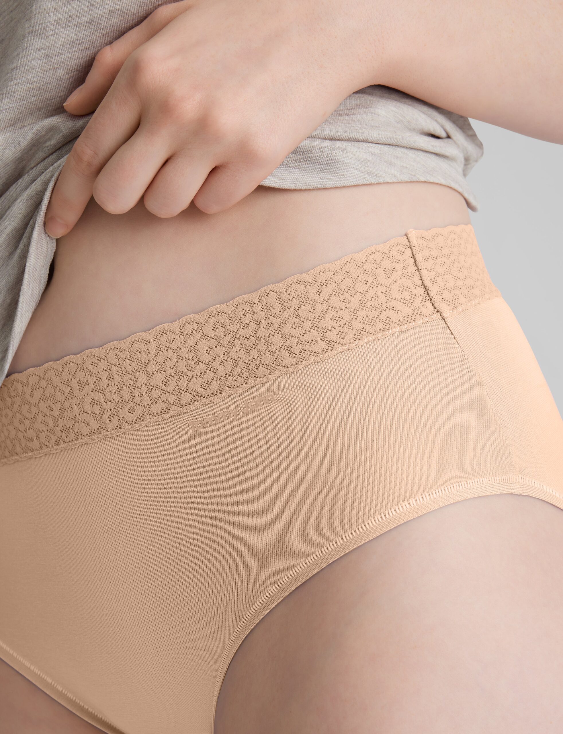 Women's Second Skin High Rise Brief, Lace Waist - Image 3