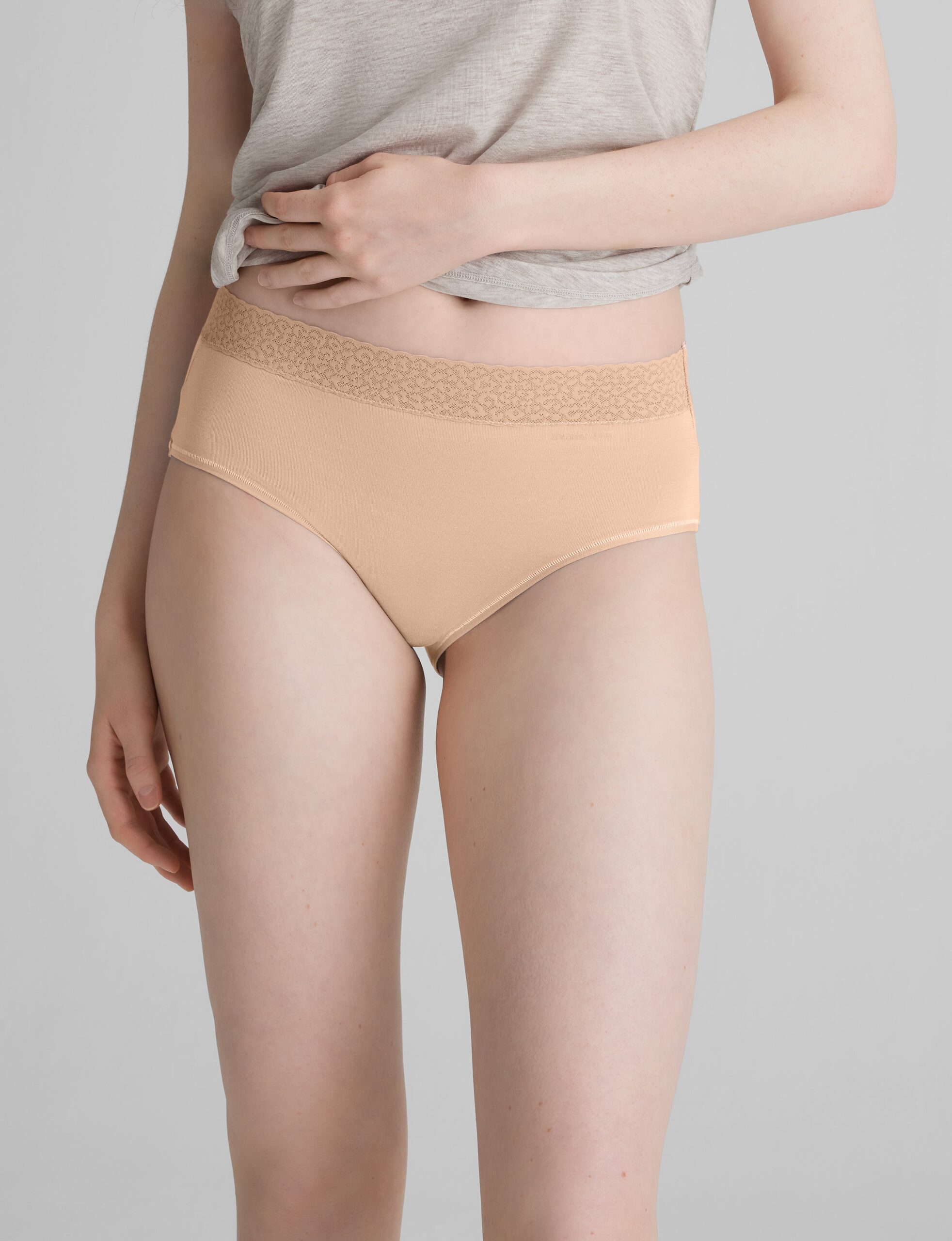 Women's Second Skin High-Rise Brief, Lace Waist (3-Pack) - Image 5