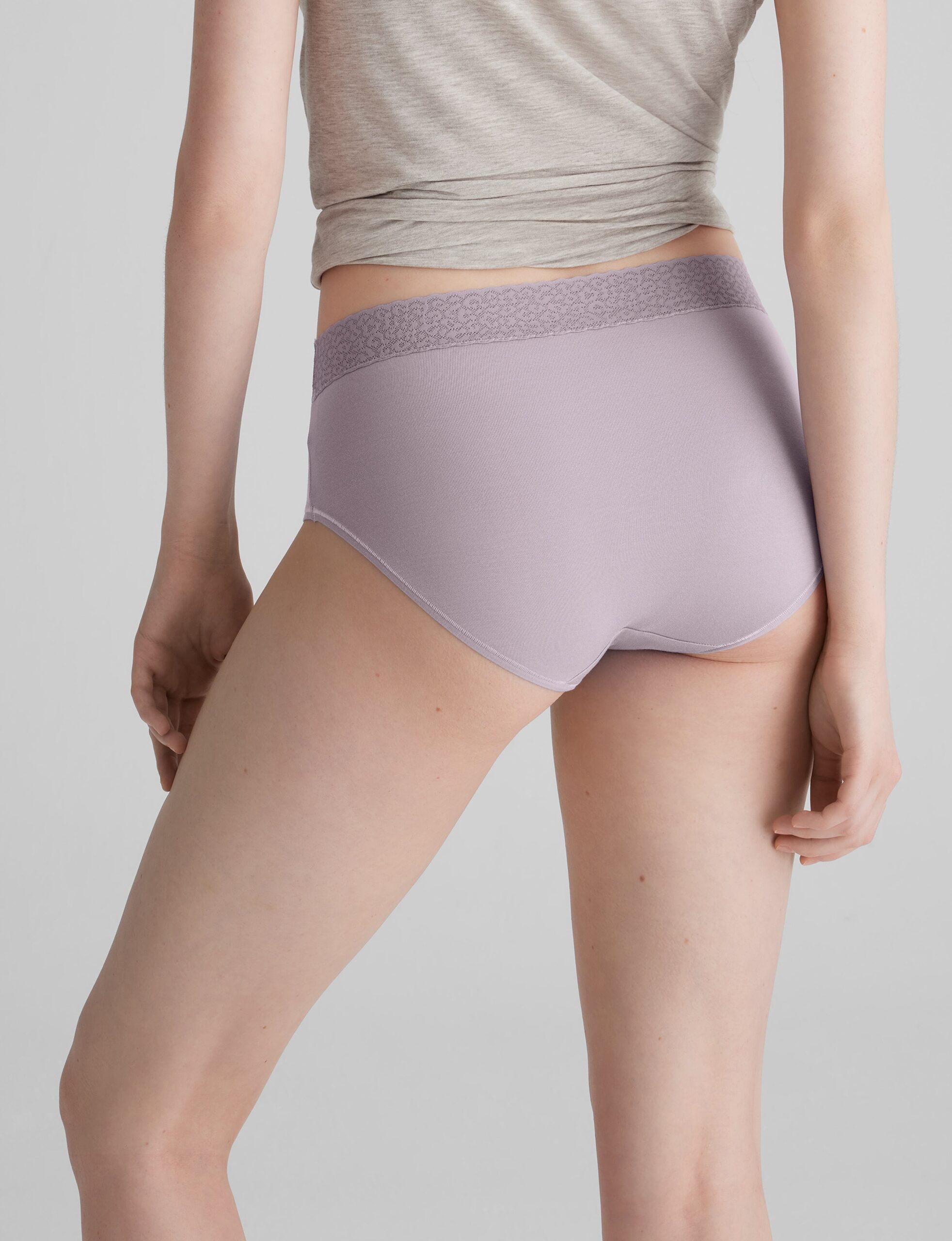 Women's Second Skin High Rise Brief, Lace Waist - Image 3