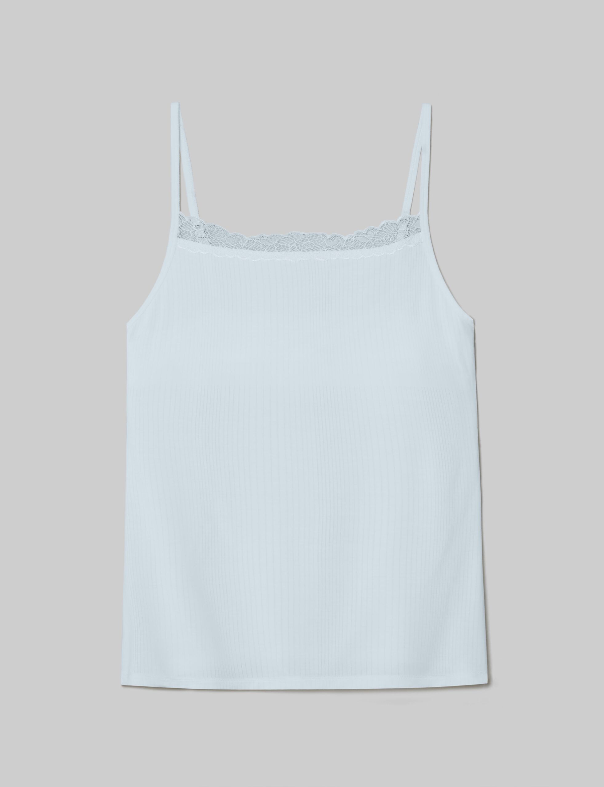 Women's Second Skin Luxe Rib Lace Cami