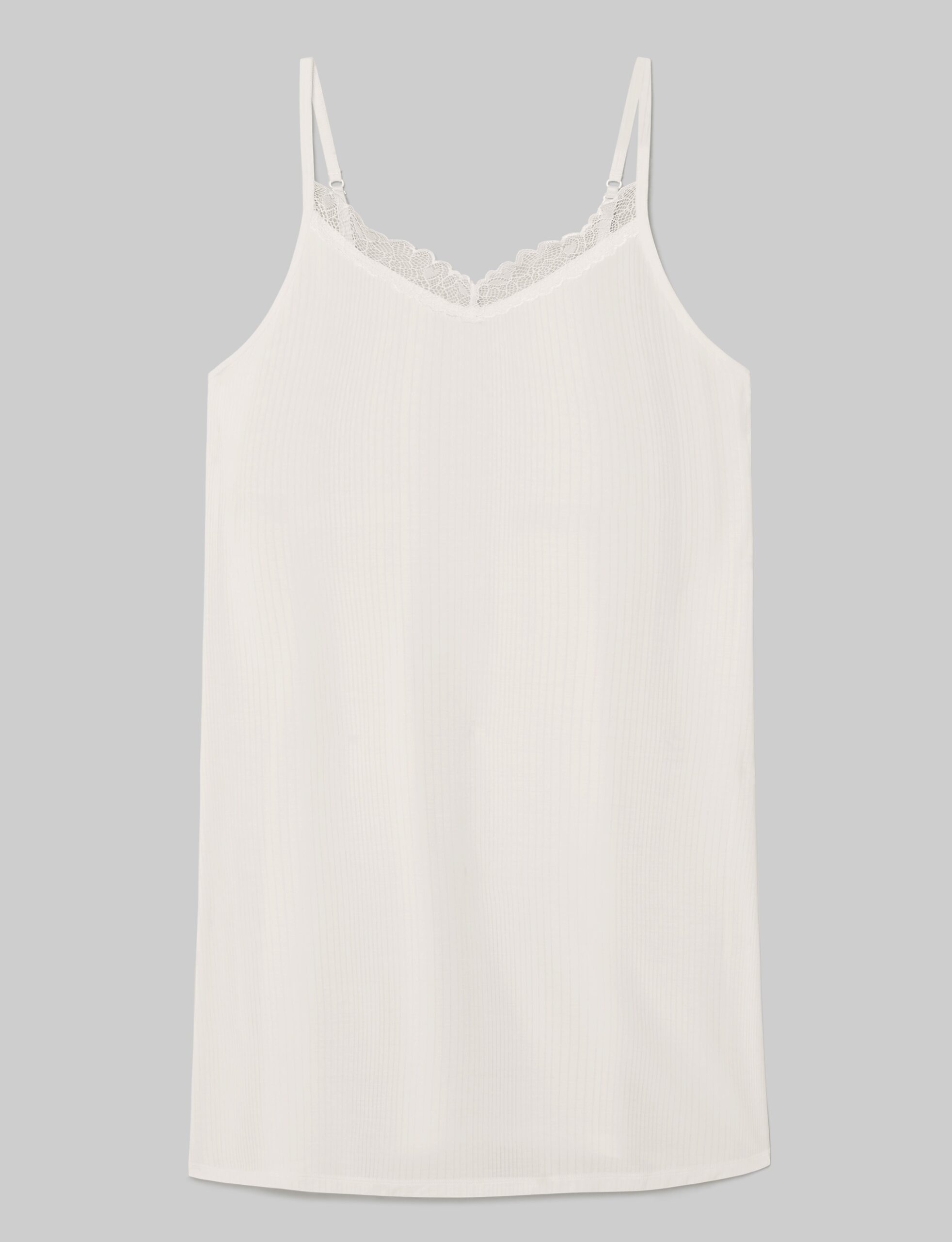Women's Second Skin Luxe Rib Lace Chemise
