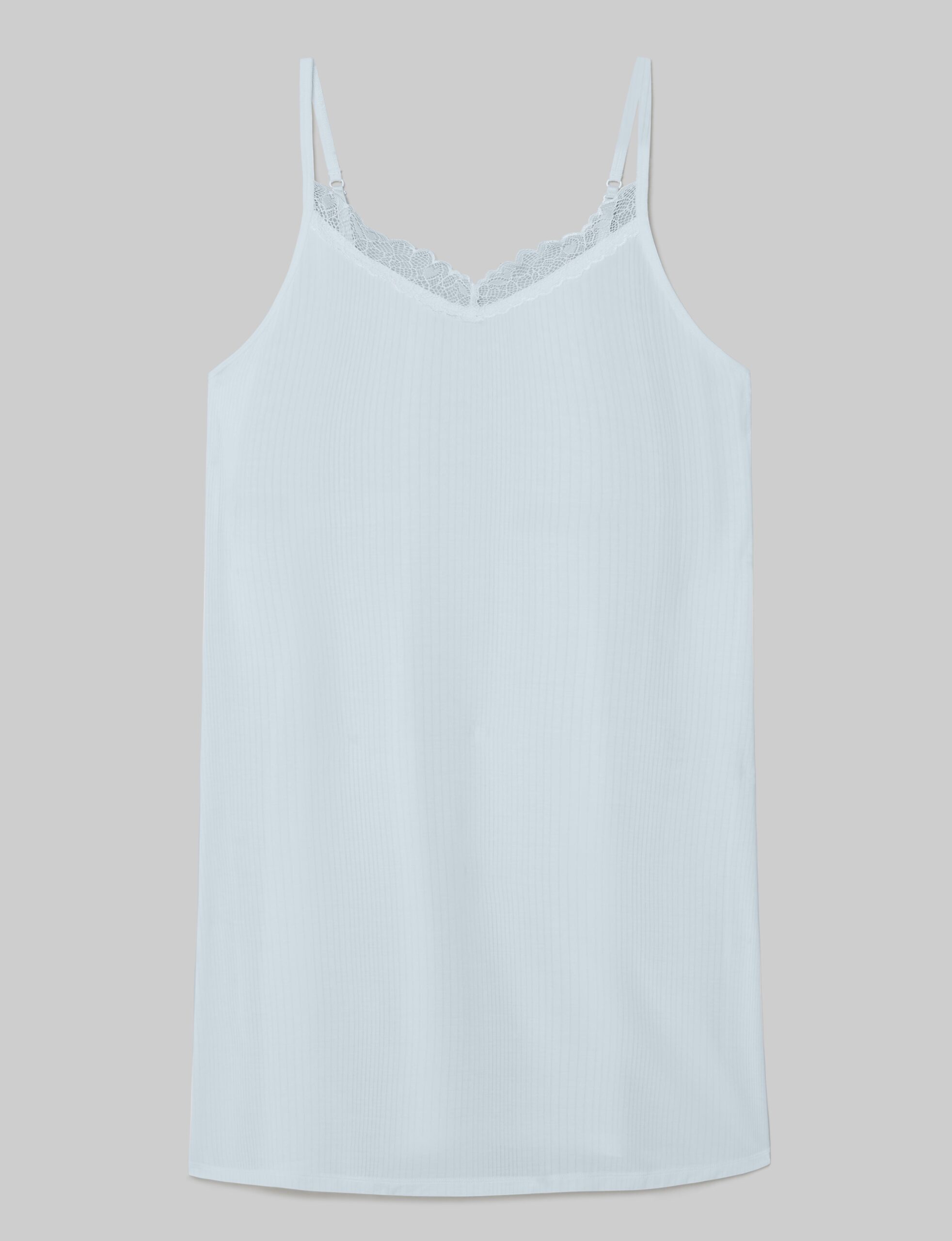 Women's Second Skin Luxe Rib Lace Chemise