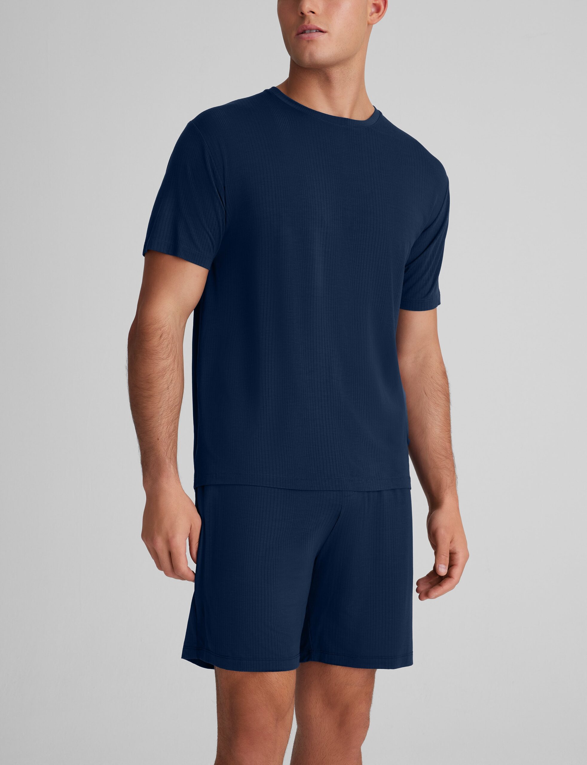Second Skin Luxe Rib Sleep Tee & Short Set - Image 3